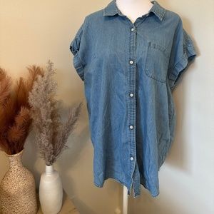 Denim button up
